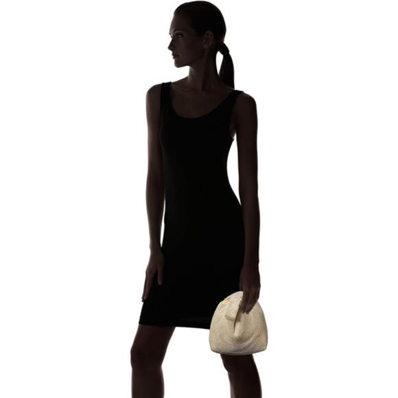 Jessica McClintock Womens Logan Mesh Pouch Evening Bag - Picture 6 of 7